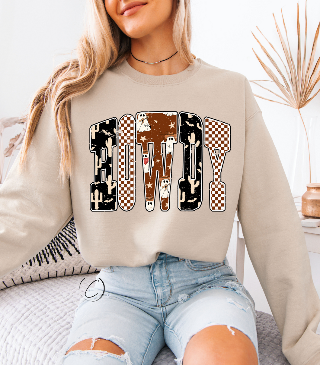 Howdy Check Ghost Sweatshirt