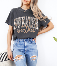 Load image into Gallery viewer, Camo Check Sweater Weather Graphic Tee