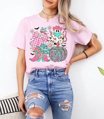 Pink Cowboy Coquette Graphic Tee