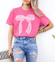 Load image into Gallery viewer, Faux Lace Bow Graphic Tee