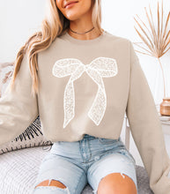 Load image into Gallery viewer, Faux Lace Bow Sweatshirt