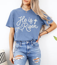 Load image into Gallery viewer, Faux Pearl He Is Risen Graphic Tee
