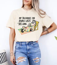 Load image into Gallery viewer, My Tolerance Lasts This Long Graphic Tee