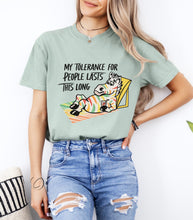 Load image into Gallery viewer, My Tolerance Lasts This Long Graphic Tee