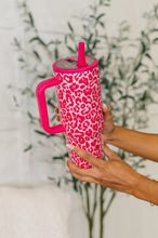 Load image into Gallery viewer, Yes, Girl, Yes Leopard Print Tumbler in Hot Pink
