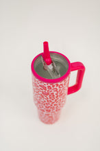 Load image into Gallery viewer, Yes, Girl, Yes Leopard Print Tumbler in Hot Pink