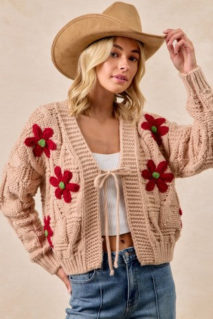 Country Bloom Crochet Cardigan