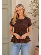 Load image into Gallery viewer, The Sweet Talk Smocked Peplum Top