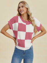 Load image into Gallery viewer, CharlieMae Checkered Short Sleeve Sweater