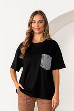 Load image into Gallery viewer, Coastal Cool Boxy Tee in Black