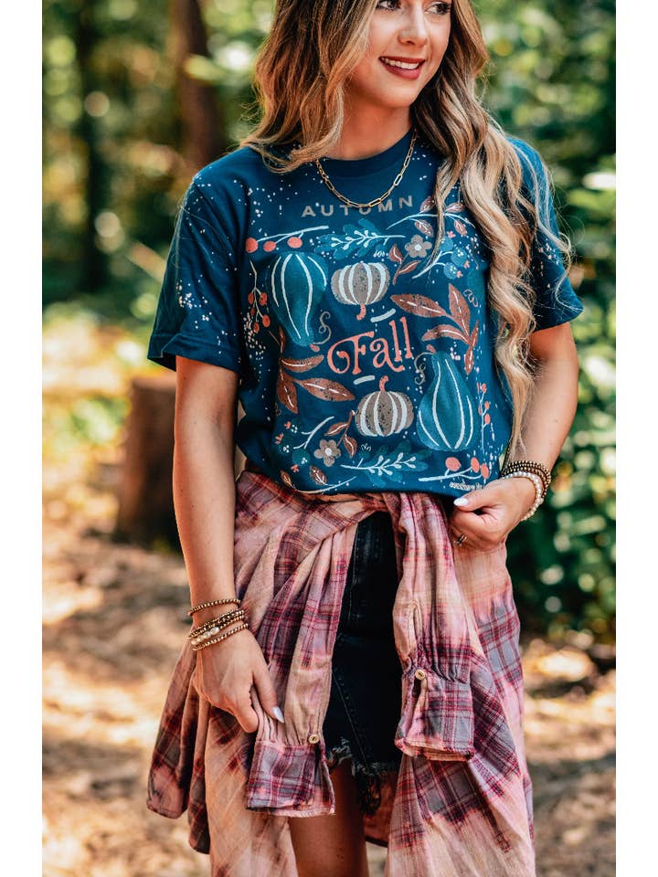 Autumn Market Bleached Graphic Tee