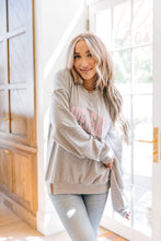 Load image into Gallery viewer, Ampersand University Pullover in Gray &amp; Pink