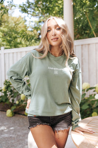 Ampersand University Pullover in Classic Sage