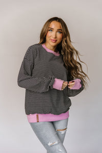 Ampersand University Pullover in First Kiss