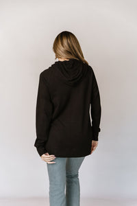 Ampersand SideSlit Hoodie in Blackout