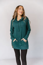 Load image into Gallery viewer, Ampersand SideSlit Hoodie in Teal