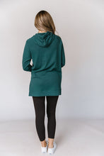 Load image into Gallery viewer, Ampersand SideSlit Hoodie in Teal