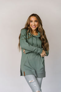 Ampersand SideSlit Hoodie in Chive