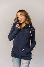 Load image into Gallery viewer, Ampersand Blueberry Cozy Cutie Halfzip Hoodie