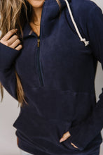 Load image into Gallery viewer, Ampersand Blueberry Cozy Cutie Halfzip Hoodie