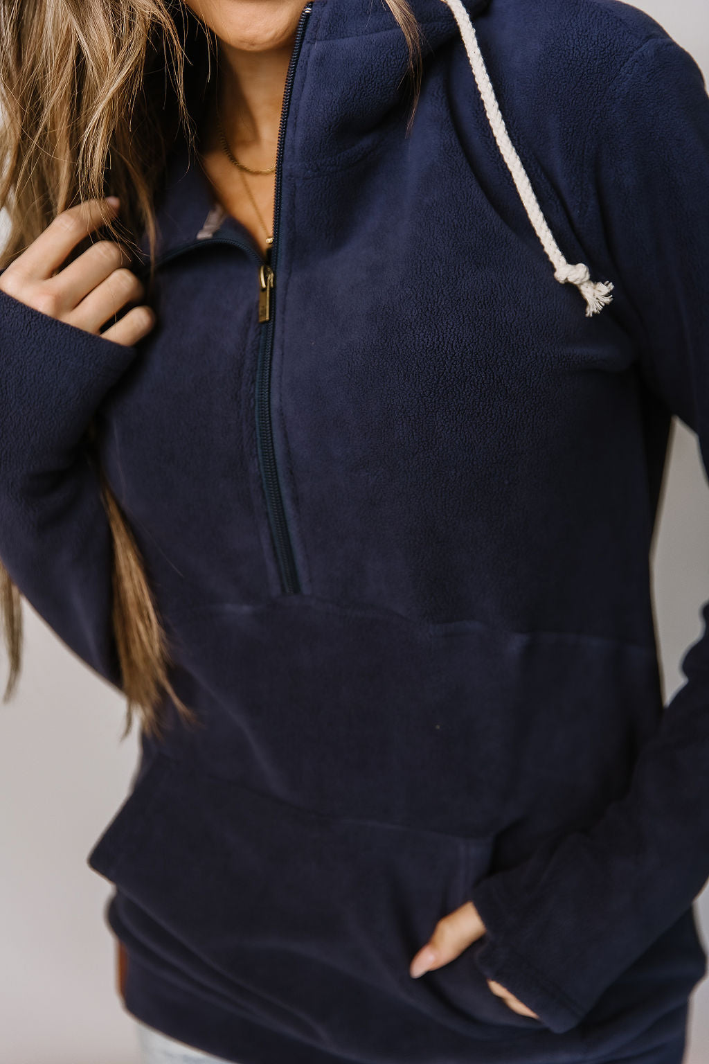 Ampersand Blueberry Cozy Cutie Halfzip Hoodie