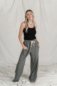 Ampersand Performance Fleece Free Time Wide Leg Pants in Wanderlust