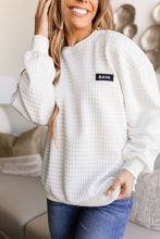 Load image into Gallery viewer, Ampersand Quilted Pullover in White