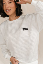 Load image into Gallery viewer, Ampersand Quilted Pullover in White