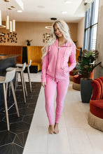 Load image into Gallery viewer, Ampersand Performance Fleece Pink Tulip Full Zip Hoodie