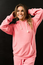 Load image into Gallery viewer, Ampersand Performance Fleece University Hoodie in Pink Tulip