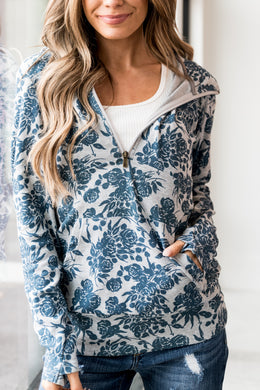 Ampersand Budding Romance Halfzip Hoodie