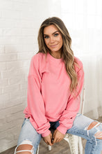 Load image into Gallery viewer, Ampersand Performance Fleeced University Pullover in Pink Tulip