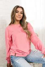 Load image into Gallery viewer, Ampersand Performance Fleeced University Pullover in Pink Tulip