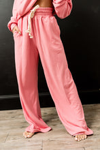 Load image into Gallery viewer, Ampersand Performance Fleece Free Time Wide Leg Pants in Pink Tulip