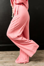 Load image into Gallery viewer, Ampersand Performance Fleece Free Time Wide Leg Pants in Pink Tulip