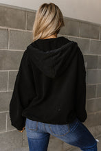 Load image into Gallery viewer, Ampersand Oversized Halfzip in Black