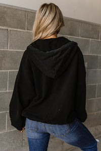 Ampersand Oversized Halfzip in Black