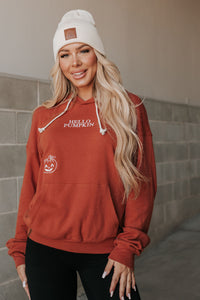 Ampersand University Hoodie in Hello Pumpkin