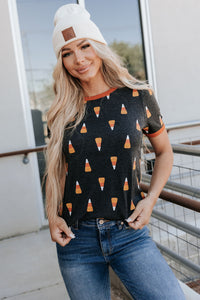 Ampersand Tee in Candy Corn Cutie