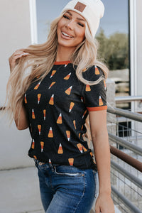 Ampersand Tee in Candy Corn Cutie