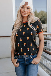 Ampersand Tee in Candy Corn Cutie