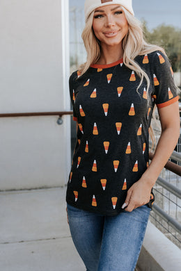 Ampersand Tee in Candy Corn Cutie