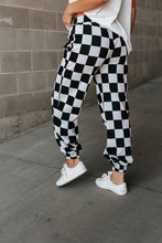 Load image into Gallery viewer, Ampersand Checkered Joggers in Black Jack