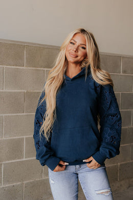 Ampersand University Hoodie in Love Story Midnight Blue