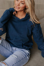 Load image into Gallery viewer, Ampersand University Hoodie in Love Story Midnight Blue