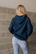 Load image into Gallery viewer, Ampersand University Hoodie in Love Story Midnight Blue