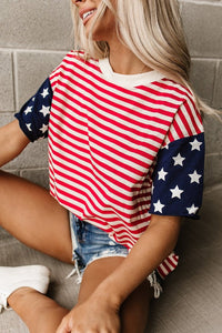 Ampersand Boyfriend Tee in Little Miss USA