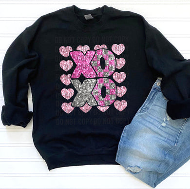 Glitter XOXO Pullover Sweatshirt