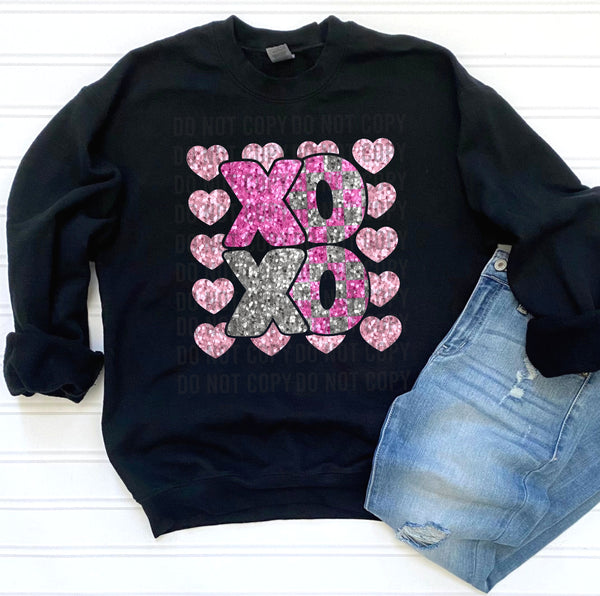 Glitter XOXO Pullover Sweatshirt