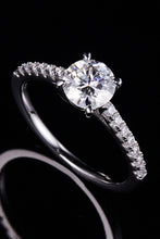 Load image into Gallery viewer, 1 Carat Moissanite 925 Sterling Silver Side Stone Ring